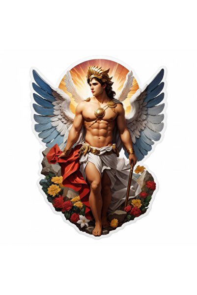 INOVATIX Σετ 8 τεμαχίων, Αυτοκόλλητο Έλληνας Θεός Έρωτας με φτερά και φαρέτρα...