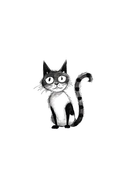 INOVATIX Set of 8 pieces, Megan the Cat Sticker, INOVATIX®. 6 cm