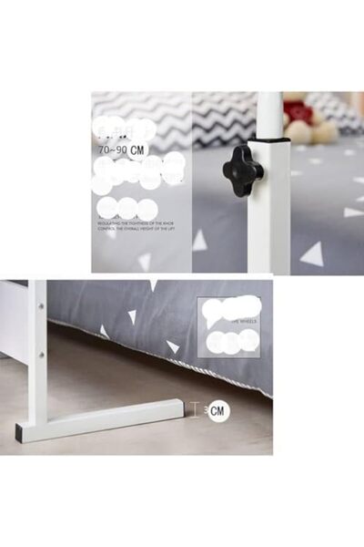 Generic Adjustable Portable Laptop Desk - Bedside Computer Table for Home & Office Use