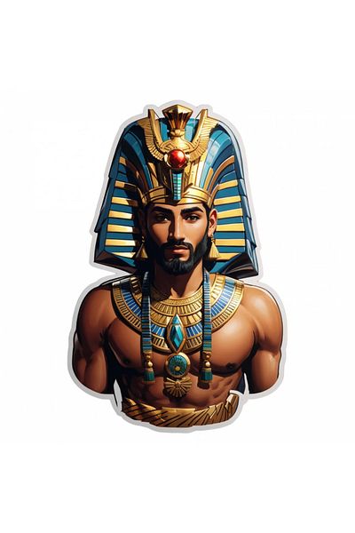 INOVATIX Set of 8 pieces, Sticker Egyptian God Ammon, INOVATIX®. 6 cm