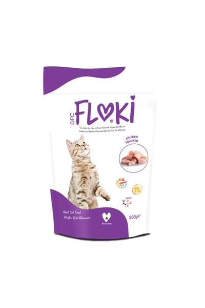 Floki Yetişkin Kedi Maması Tavuklu 500 Gr