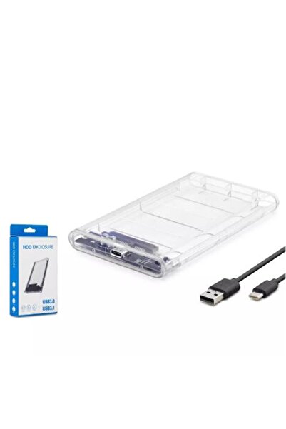 NODAR بيانات-y708 HDX1766 HDD BOX TYPE-C3.1 + USB3.0 2.5" شفاف