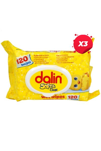 Dalin X3 - DALIN BABY WET WIPES 120PCS SOFT CLEAN