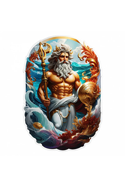 INOVATIX Σετ 8 τεμαχίων, Αυτοκόλλητο Αιγύπτιος Θεός Ωκεανός με ασπίδα και σκή...