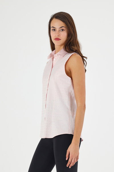 FİDEY Women's Shirt Zero Sleeve Printed