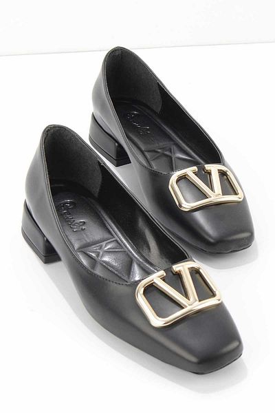 Bambi Matte Black Women's Classic Heeled Shoes K 01189277108