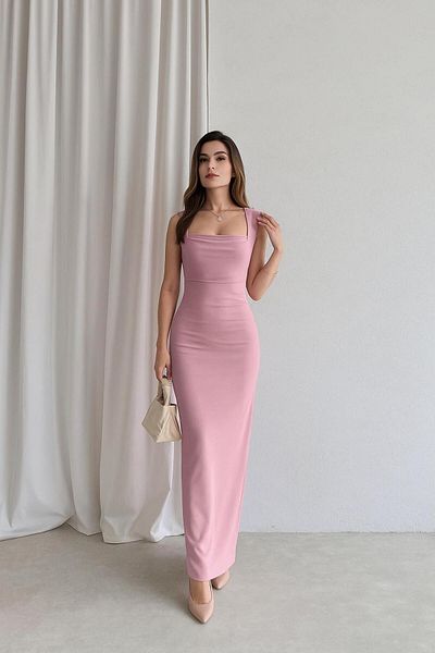 candybia Women's Maxi Dress - Pink