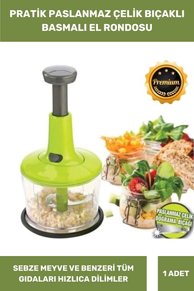 Thriftbuds Special Production Portable Stainless Blade Handheld Rondosu Press Blender Fruit Vegetable Onion Chopper
