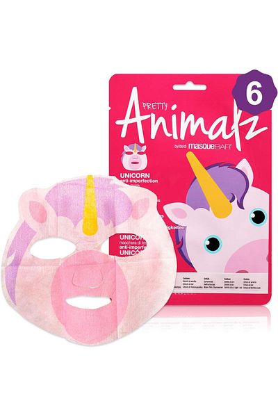 MasqueBAR Pretty Animalz Anti-Imperfection Sheet Mask - Unicorn