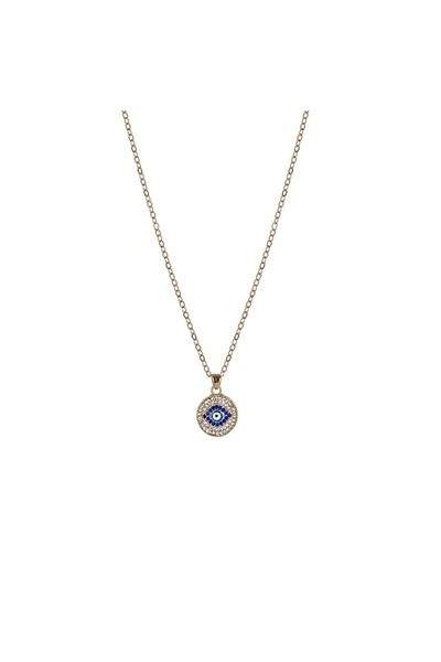 Sprise Colier Lant de Culoare Aurie Ochi cu Strass