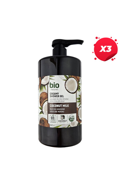 Bio X3 - BIO NATURELL GEL DE DUS POMPITA 946ML COCONUT