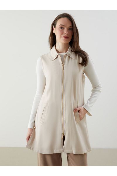 LC Waikiki New Season Jacket Collar Women's Classic Vest - S5Io52Z8
