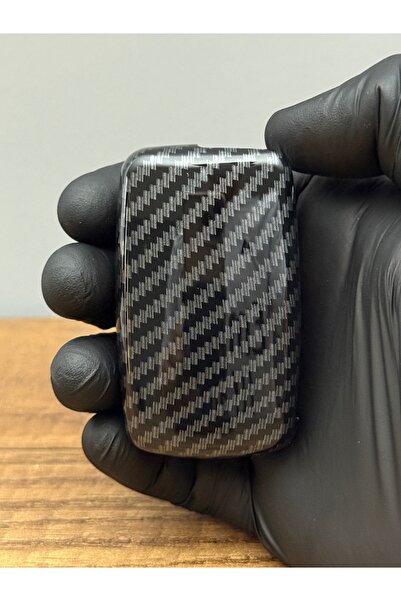 Mavi Keys Husă de protecție pentru chei din fibră de carbon cu 3 butoane pentru Volkswagen Polo-Golf-Jetta-Caddy UDS Sustalı