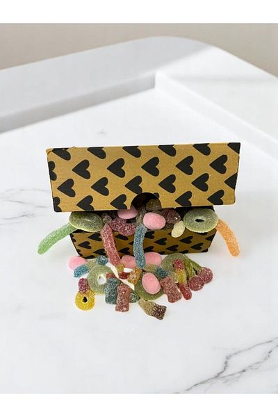 Haribo In the Box with the Heart - Sour Sugar Covered Mixed Soft Candies 250 Grams