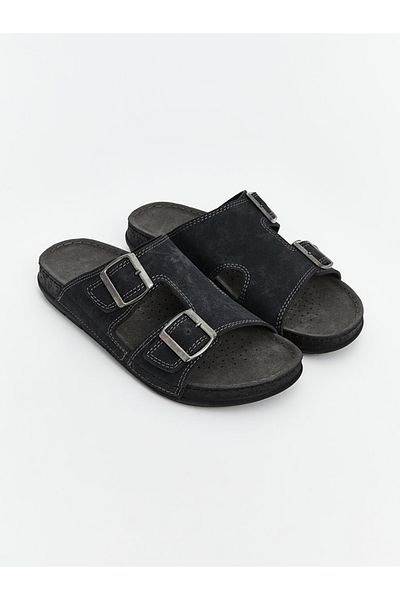 LC Waikiki Стилни и удобни мъжки чехли от велур с удобна подметка и катарама