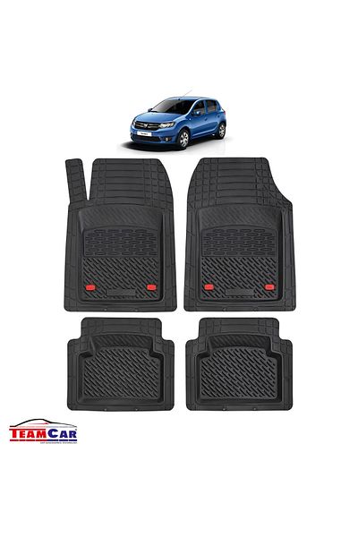 TEAMCAR Covorașe auto tip tavă compatibile cu Dacia Sandero II (2012–2020) - Hatchback