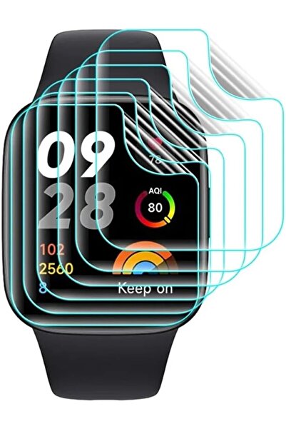 aheaks 6 Adet Xiaomi Redmi Watch uyumlu 3 Active İnce Jelatin Ekran Koruyucu