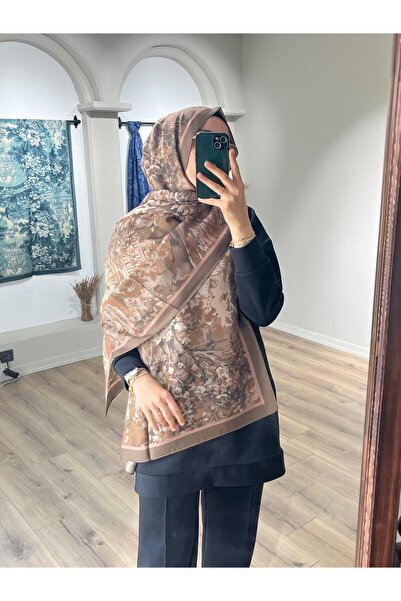 Merwiss Sunrise Bahar Desen Σάλι - Καφέ