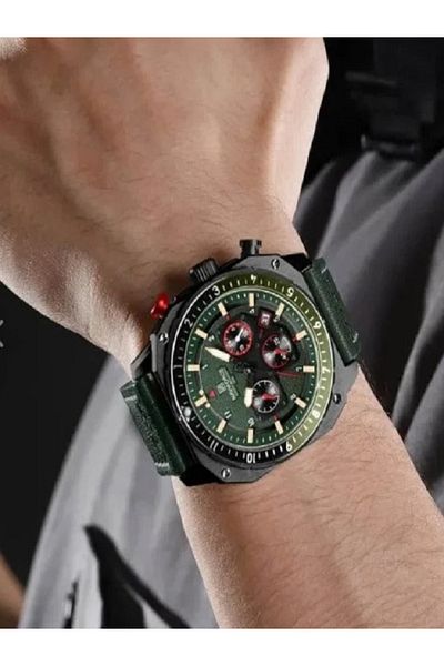 Naviforce Striker Chrono Watch For Men Green