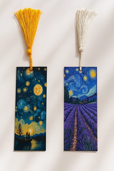 YLDZ فان جوخ ليالي مرصعة بالنجوم - دليل فان جوخ لحقل اللافندر المطبوع ذو شراب...