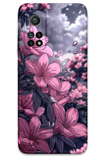 Gramaphone Xiaomi Mi 10T Pro Uyumlu Çiçek Desenli Telefon Kılıfı + Ekran Koru...
