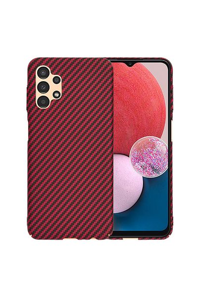 Techsuit Case for Samsung Galaxy A13 4G - Techsuit Carbonite FiberShell - Red