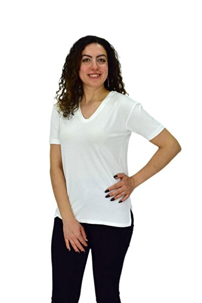 lavella Γυναικείο μισό μανίκι V λαιμόκοψη Lycra Tişöt BGL-ST04651