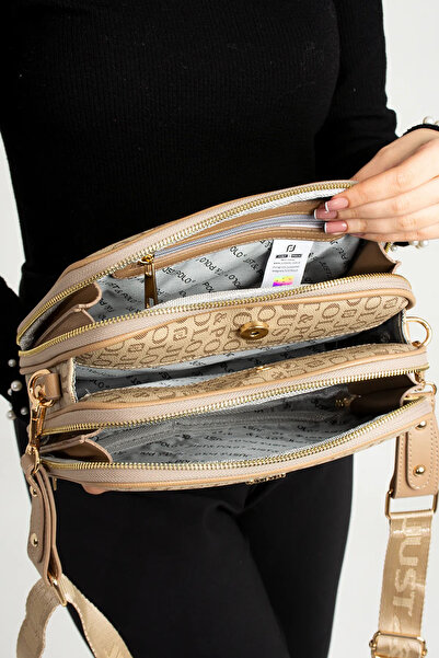 Just Polo Women's 5 Compartment Crossbody Bag Shoulder Bag and Wallet Combination