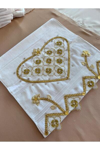 Dantelux Ручна робота рушник з вишивкою у вигляді серця