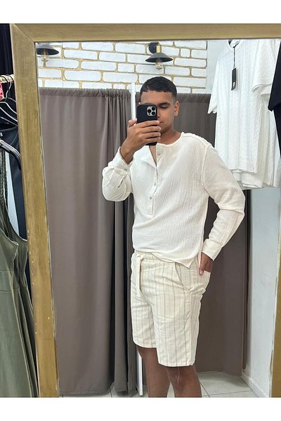 TUBA TOPTAŞ STRIPED SHORTS