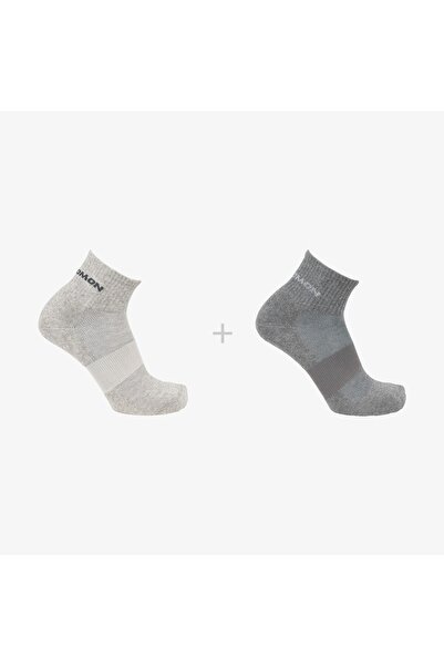 Salomon Evasion Ankle 2 Pack Unisex Socks Light Gray Lc1983400