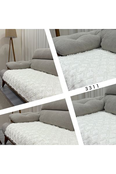 KAYALI HOME Seat Cover Set Ecru 3 3 1 1 100X240 - 80X90
