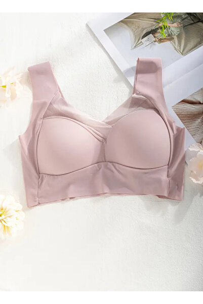 CN Laser Cut Breathable Comfortable Petal Seamless Invisible Bustier Bra
