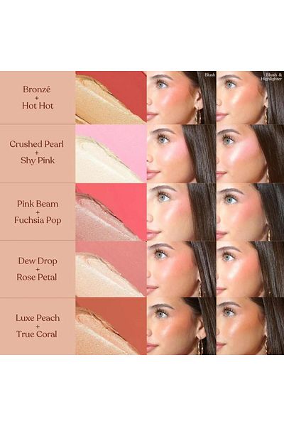 Kara Beauty Kara Beauty Blush & Beam Highlighter - Rose Pearl & Dew Drop