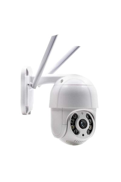 SIKS Wireless Surveillance Camera, Outdoor, 360 Degree Rotation, Night Vision Mode, White