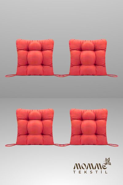 MoMMe Chair Cushion 40X40 cm Red Color 4 Pieces