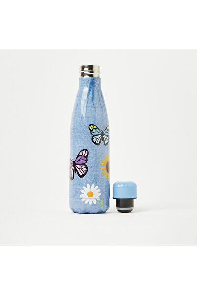 Juniors Butterfly Print Stainless Steel Water Bottle - 500 ml