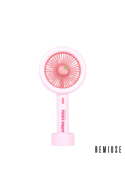 Remiuse Meyve Desenli Şarjlı Mini El Fanı Vantilatör | Sessiz, Taşınabilir El Fanı | Masaüstü Kullanım