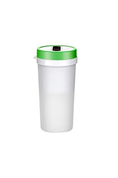 SIKS Mini blender portabil, compact SIKS, electric, încărcare USB, 4 lame, 300 ml, verde/alb