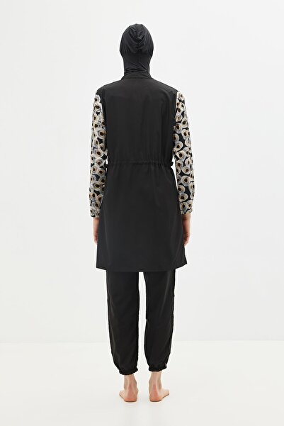 C&City Parachute Fabric 4-Pece Hijab Μαγιό 6168 Μαύρο