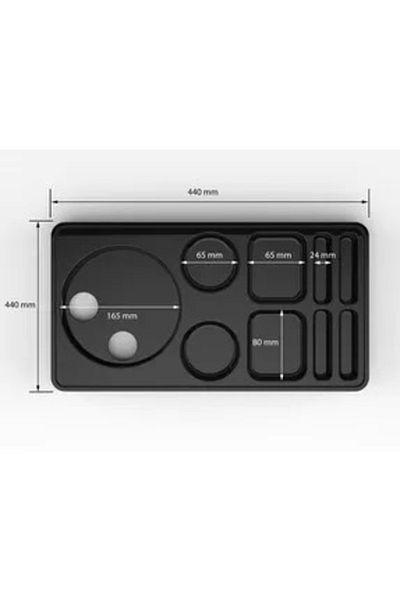 PRİVATE 1Pc Hotel Service Welcome Presentation Catering Tray 9 Compartments Plastic Tea Coffee Sugar Cup Compartment Tray