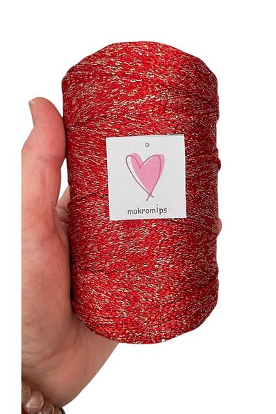 Makromİps Silvery Polyester Macrome Yarn Shiny Evening Dress Stylish Işilti (1 Mm200Gr220 m) Suppla Bag Hobby Hand Knitting