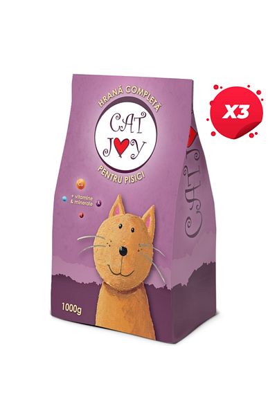 CATJOY X3 - CAT JOY HRANA USCATA PISICI 1KG PASARE