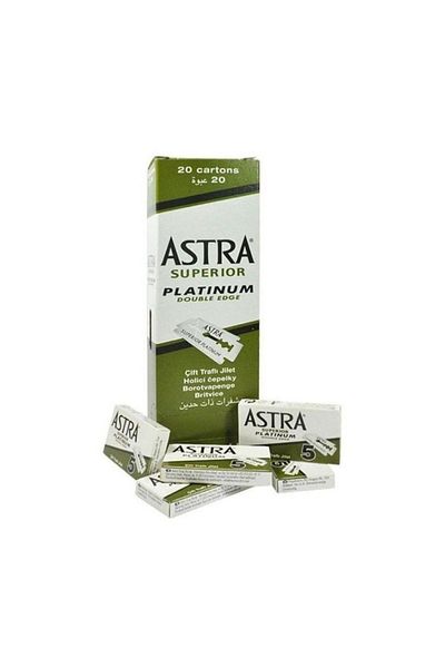 Aydoganticaret44 Astra Razors Green 20 Small Packages in 1 Box and 5 Razors in Each Package - Total