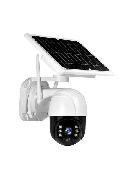 SIKS Solar Video Surveillance Camera, 4G SIM Slot, MicroSD Slot, With Solar Panel Included