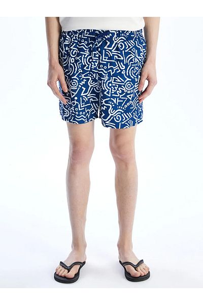 LC Waikiki Xside Blue Short Length Patterned Men's Swim Shorts