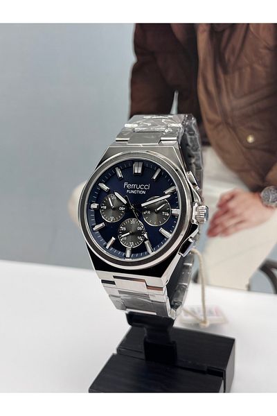 Ferrucci Steel Sports Men's Watch 3 Atm Waterproof 2 Years Warranty