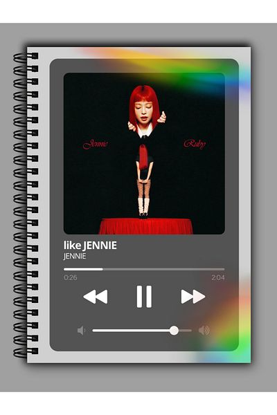 MG Office A5 Notebook - Like JENNIE - JENNIE - Rainbow Reflective Cover - 80 Vellum Pages