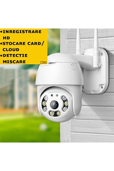 SIKS Cameră de supraveghere video WIFI, 5 MP, exterior/interior IP66, zoom 4X, senzor de detectare a mișcării