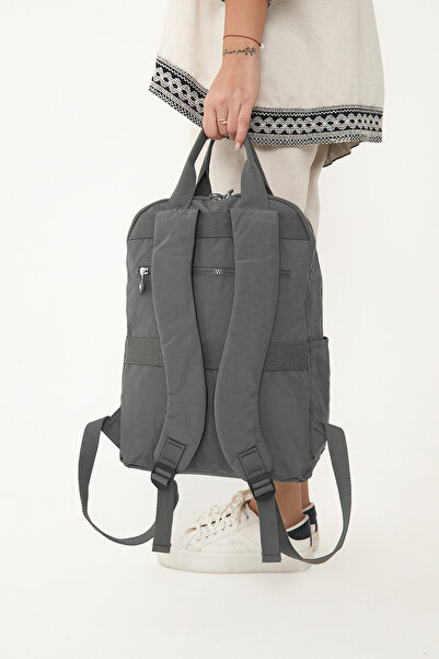 OLDSO Sanmorris Unisex Water Resistant Crinkle Fabric Multi-Eye Laptop School and Backpack 3063